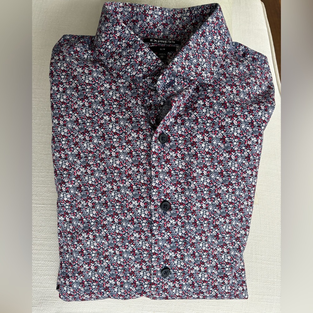 Express Floral Men’s Slim Dress Shirt